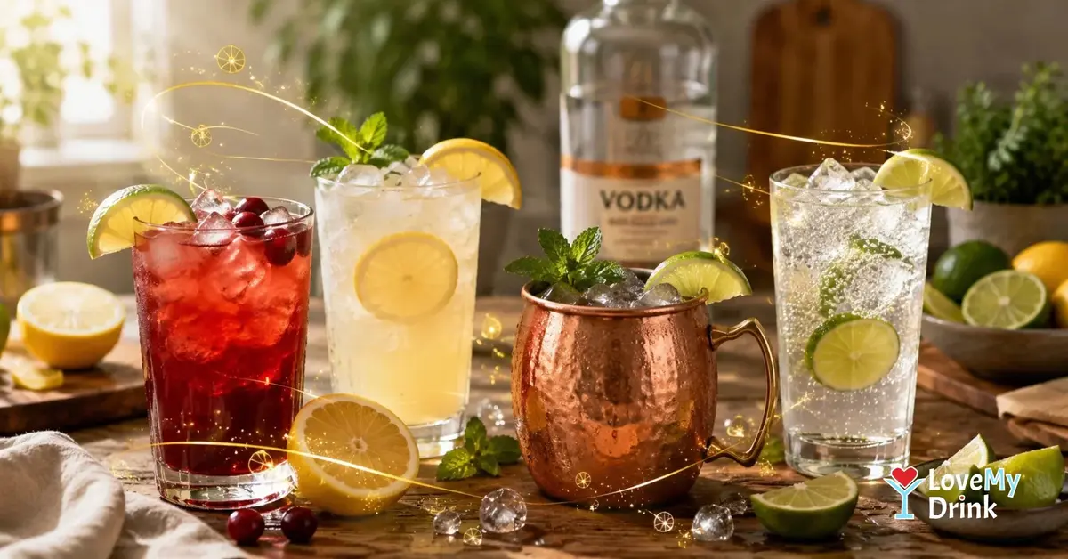 Easy vodka cocktails for beginners with citrus and ice